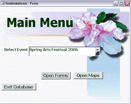 Database Application Screenshot