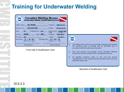 Sample screenshot of welding safety course page
